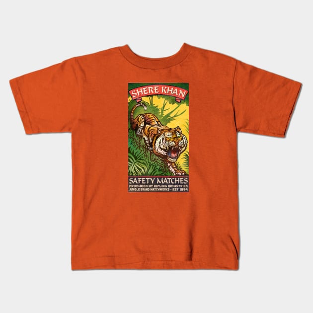 Shere Khan Matches Kids T-Shirt by ChetArt